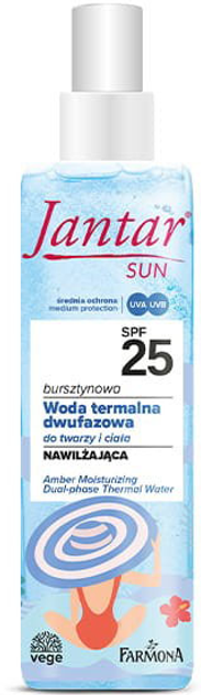 Jantar SUN Woda Termalna SPF 25 bursztynowa 200 ml (5900117976562) - obraz 1