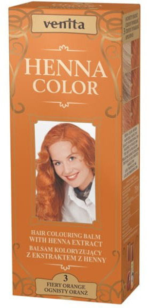 Тонуючий бальзам Venita Henna Color Balm №3 Вогняно-оранжевий 75 мл (5902101710664) - зображення 1