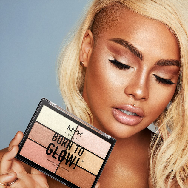 Paleta rozświetlaczy NYX Professional Makeup Born To Glow w kamieniu 4.8 g (800897146184) - obraz 5