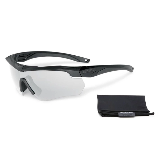 Баллистические, тактические очки ESS Crossbow One с линзой Clear 10% затемнения. Цвет оправы: Черный. - изображение 2