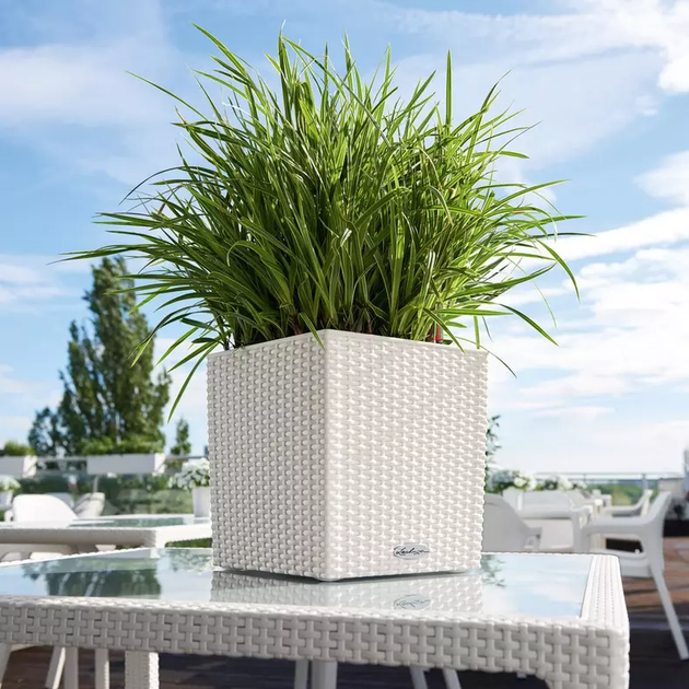 Вазон Lechuza Cube Cottage 30 Білий - зображення 10