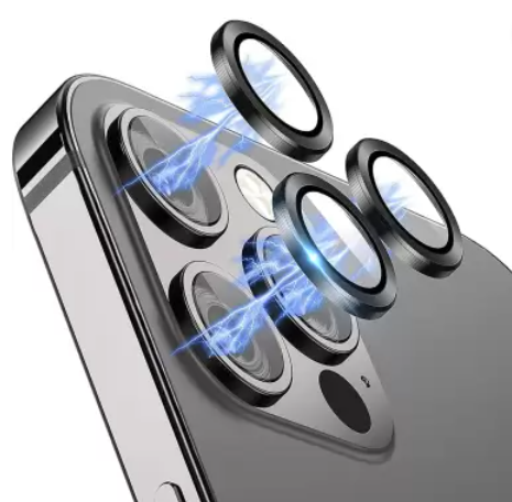 Защитное стекло DK для Apple iPhone 14 Pro Max | на камеру Lens Metal Ring Eagle Eye (015733) (black) - Фото 2 Защитное стекло DK для Apple iPhone 14 Pro Max | на камеру Lens Metal Ring Eagle Eye (015733) (black) - изображение 2