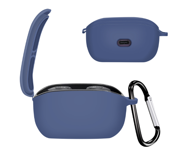 Чехол-накладка DK Silicone Candy Friendly с карабином для JBL Wave 100 (dark blue) - изображение 2