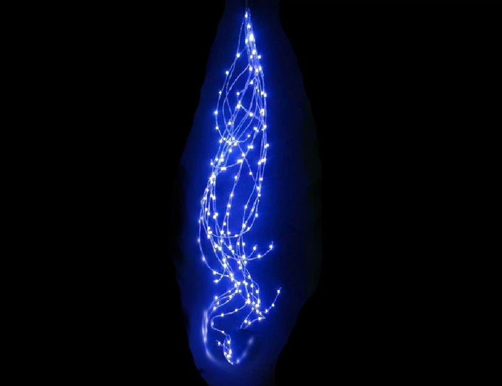 Новогодняя cветодиодная нить гирлянда "Конский хвост" YS-UK001 200 LED 10 нитей синий TwinkleStar - Фото 6 Новогодняя cветодиодная нить гирлянда "Конский хвост" YS-UK001 200 LED 10 нитей синий TwinkleStar - изображение 6