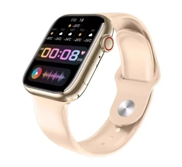 Умные Cмарт-часы Smart Watch 8 серии GS8 Mini 41mm с безрамочным дисплеем и украинским языком Золотой - изображение 3