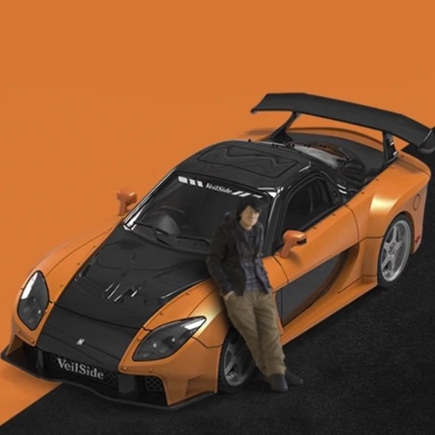 Модель машины Mazda RX 7 Форсаж 1:64 металлическая с подставкой