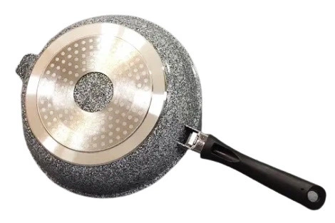 Сковорода глибока Edenberg EB-8022 3.3 л гранітне покриття зі скляною кришкою 28 см - зображення 3