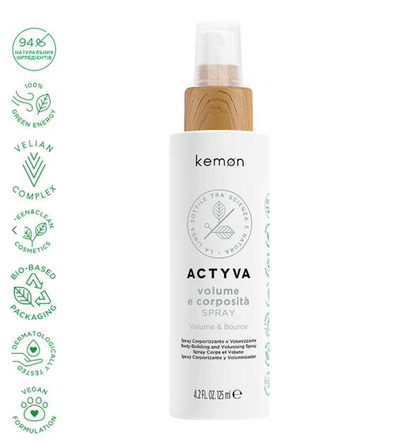 Спрей для придания объема волосам Kemon Actyva Volume e Corposita Spray ...