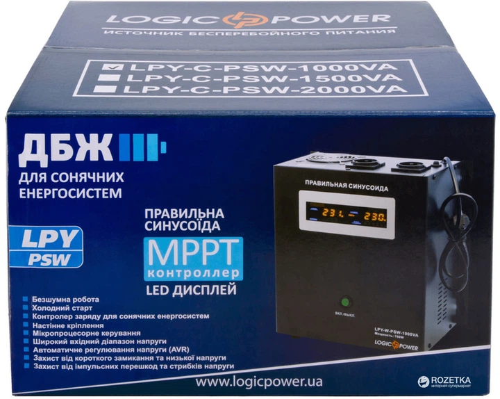 ДБЖ Logicpower LPY- С - PSW-2000VA - Фото 8 ДБЖ Logicpower LPY- С - PSW-2000VA - зображення 8