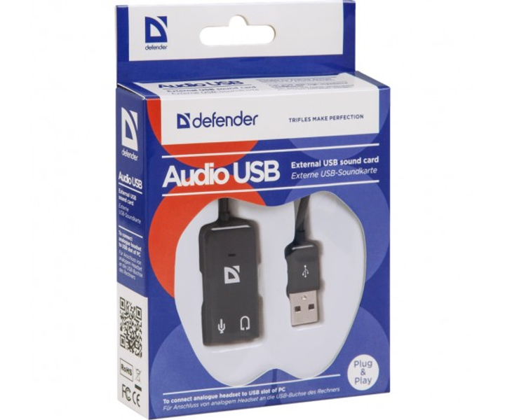 Звукова плата USB Defender Audio USB - 2х3,5 мм jack - изображение 2
