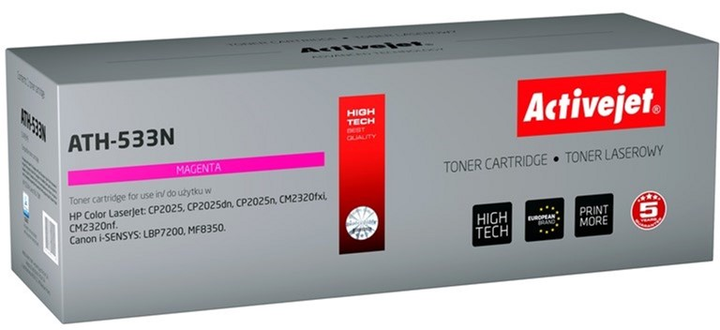 Toner Activejet Supreme do HP 304A CC533A, Canon CRG-718M Magenta (ATH-533N) - obraz 1