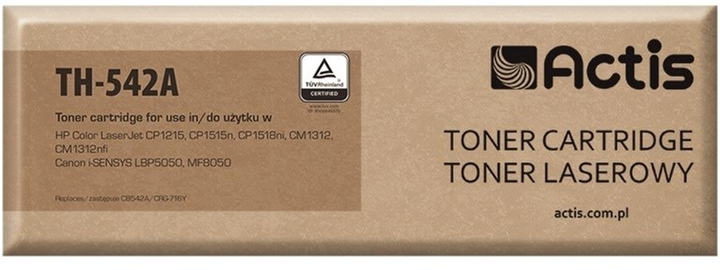 Toner ACTIS Standard TH-542A do HP 125A CB542A, Canon CRG-716Y Yellow - obraz 1