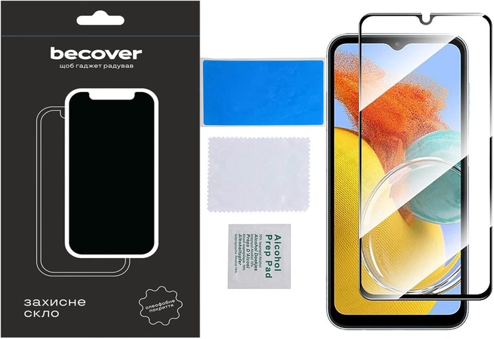 Защитное стекло для смартфона Samsung Galaxy M14 5G SM-M146 BeCover Black (BC_709258) - изображение 4