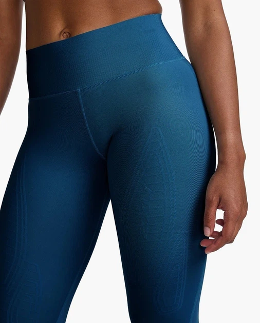 Женские компрессионные тайтсы 2XU, MCS Force Mid Rise Tights, S, синий/синий логотип - изображение 3