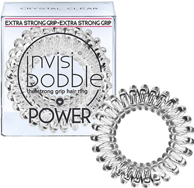 Гумка-браслет для волосся Invisibobble Power Crystal Clear 3 шт (4260285373244) - зображення 1