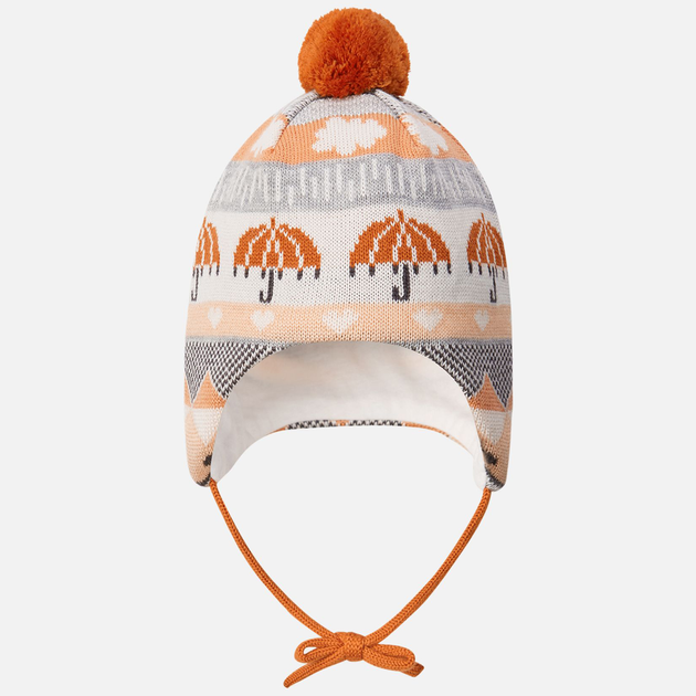 Акція на Дитяча зимова шапка в'язана на зав'язках з помпоном для хлопчика Reima Moomin Yngst 5300068A-1474 44/46 см від Rozetka
