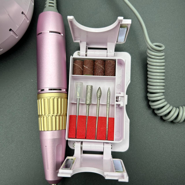 Фрезер для манікюру BUCOS Nail Drill X3 PRO 35000 про/хв 65 Вт Light Pink - зображення 2