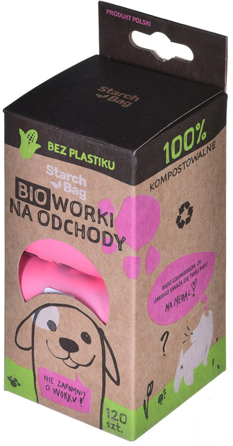 Worek Skrobiowy Kompostowalne BIOworki 8x15 szt. Różowy (DLZSRHNSP0003) - obraz 3