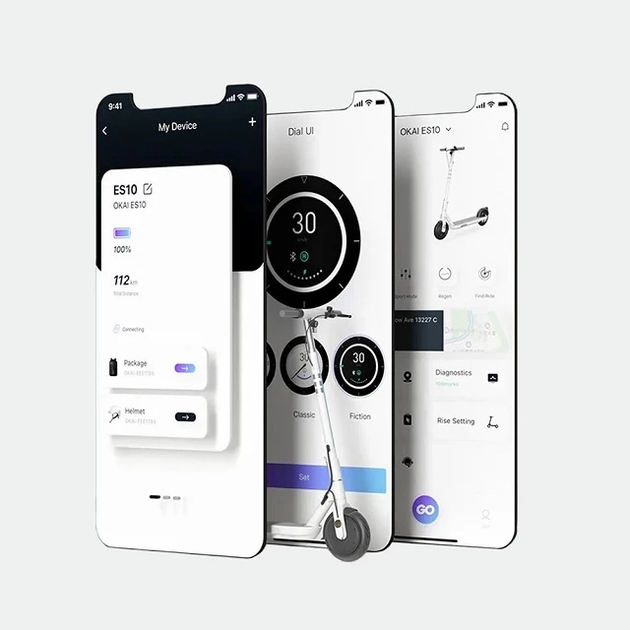 Hulajnoga elektryczna Okai Neon Lite White (Okai ES10W) - obraz 7