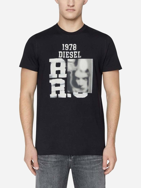 T-shirt Diesel T-DIEGOR-E13 A068040CATM9XX S (3US) Czarny (8052105037803) - obraz 1