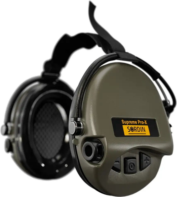 Навушники Sordin Supreme Pro X із заднім тримачем. 1 режим. Колір зелений - зображення 1