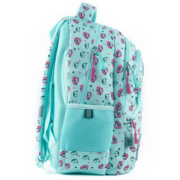 Рюкзак школьный GoPack 175 Hearts GO23-175M-1 580 г 39x29x12 см бирюзовый - изображение 3