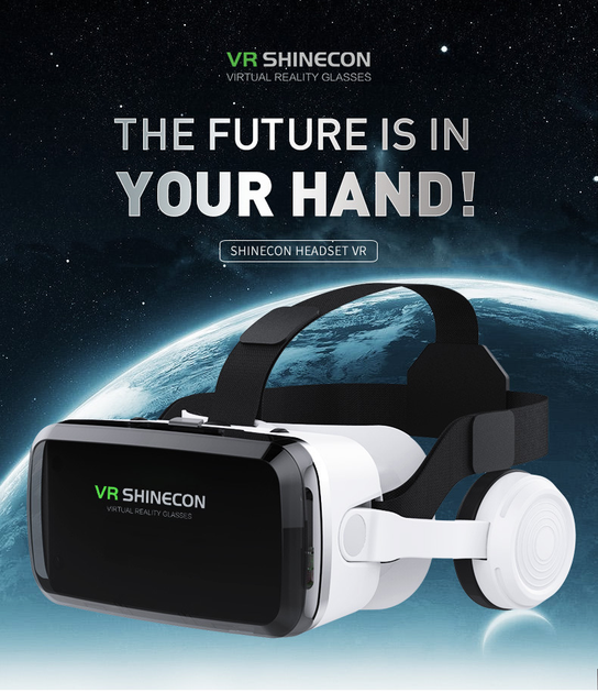 3D очки виртуальной реальности VR Shinecon SC-G04BS для смартфонов с ...