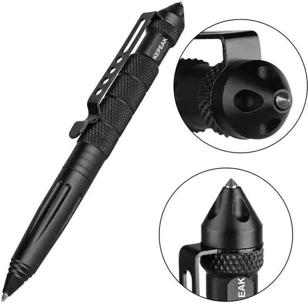 Тактическая ручка-стеклобой Tactical Pen black - зображення 1