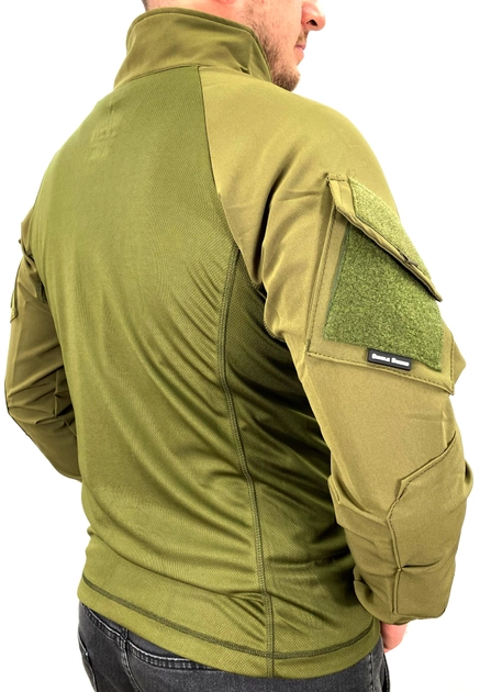 Сорочка чоловіча тактична з довгим рукавом, камуфляжна футболка для військових та армії ЗСУ, Хакі. Л ( 153.20.0008.L.HAK) - зображення 2