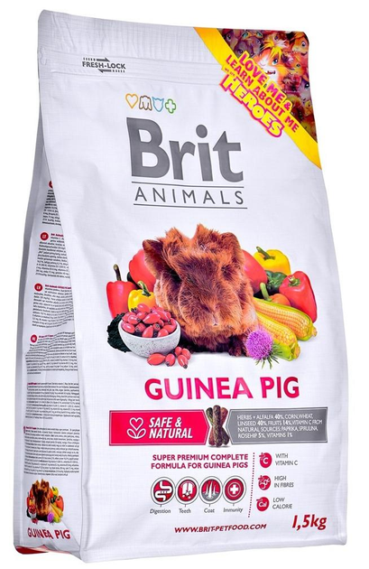 Pokarm dla świnki morskiej Brit Animals Guinea Pig Complete 1.5 kg (8595602504787) - obraz 2