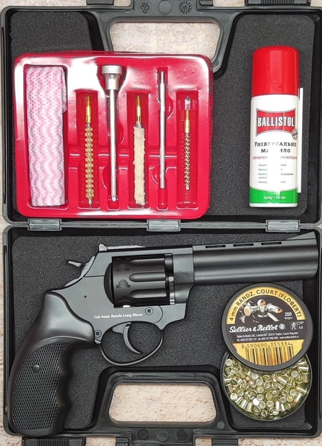 Револьвер під патрон Флобера Ekol Viper 4,5" Black Full SET - зображення 1