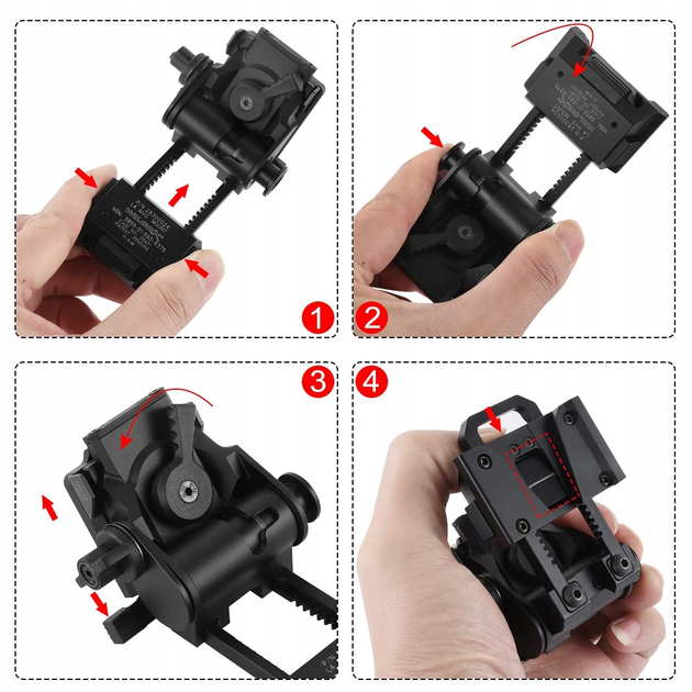 Кріплення для ПНО на шолом комплект Sotac NVG Wilcox L4G24 + J-Arm PVS-14 - Метал - зображення 2
