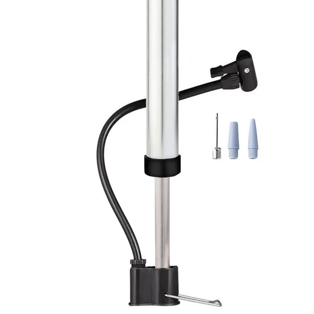 Насос ручний Newt Pump NE-P-19 для м'ячів / велосипедів / надувних виробів Сіро-Чорний - зображення 2