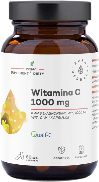 Вітамін С Aura Herbals Witamina C 1000 мг 60 капсул (5902479613871) - зображення 1