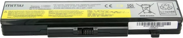 Акумулятор Mitsu для ноутбуків Lenovo IdeaPad Y480 10.8-11.1 V 4400 mAh (BC/LE-Y480) - зображення 3