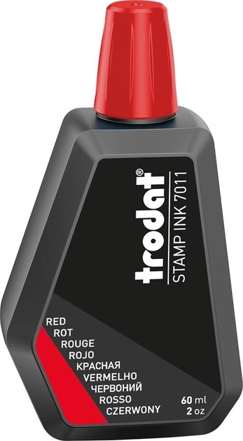 Штемпельная краска на водной основе Trodat 7011 60 мл Красная (7011/60 черво) - изображение 1