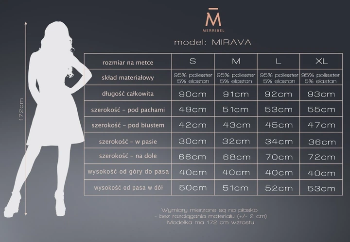 Sukienka trapezowa damska Merribel Mirava S Ciemnozielona (5907621605469) - obraz 7