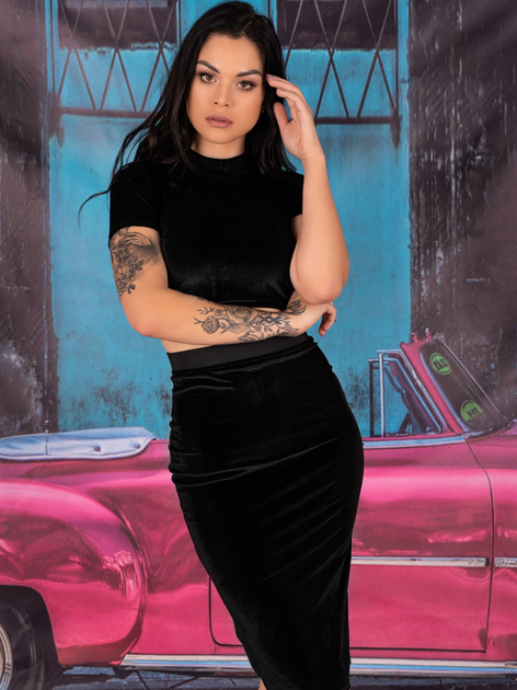 Костюм вечірній жіночий Lyana Merribel Lyana L Black (5907621618353) - зображення 4