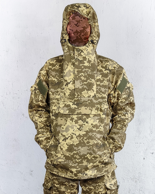 Куртка парка анорак військова форма бавовна 100% камуфляж піксель ЗСУ МM14 68-70, зріст 5/6 - зображення 1