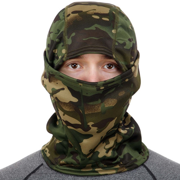 Подшлемник балаклава тактическая с флисом Zelart Military Rangers 9262 Camouflage Woodland - изображение 2