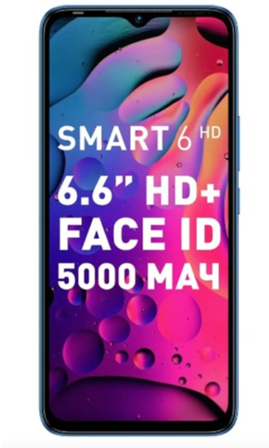 Smartfon Infinix Smart 6 HD (X6512 BLUE) 2/32GB Origin Blue (4895180783388) - obraz 2