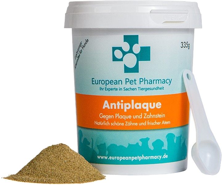 Suplement diety przeciw pruchnicy i kamieniowi dla psów EUROPEAN PET PHARMACY Antiplaque 335 g (7350039351578) - obraz 1