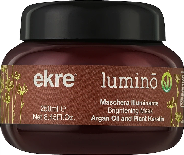 Маска з аргановою олією і кератином - Ekre Lumino Mask 250ml (1150887-176066) - изображение 2