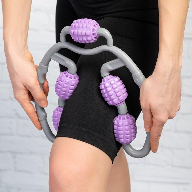 Антицеллюлитный роликовый большой массажер Anti Cellulite Massage Серый ...