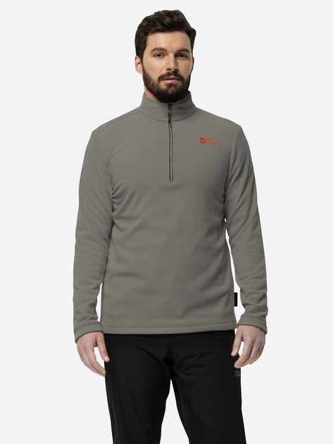 Толстовка на молнии мужская Jack Wolfskin Taunus Hz M 1709522-6185 2XL Серая с принтом (4064993849325) 