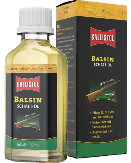 Масло для догляду за деревом Ballistol Balsin Світло-коричневе 50мл - зображення 1