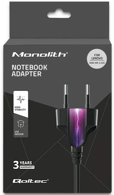 Zasilacz Qoltec do Lenovo 20V 135W slim tip+pin (51031) (5901878510316) - obraz 5