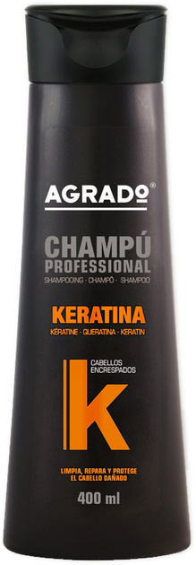 Profesjonalny szampon Agrado Keratina do włosów kręconych 400 ml (8433295051662) - obraz 1