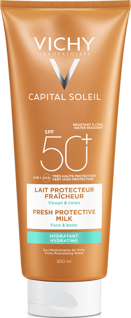 Сонцезахисне молочко Vichy Capital Ideal Soleil Hydratant Milk SPF50+ для обличчя і тіла 300 мл (3337871322694) - зображення 1