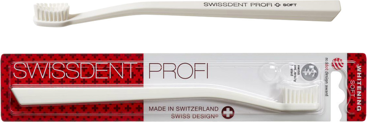 Зубна щітка Swissdent Profi Whitening біла (19.5) (7640126195001) - зображення 1